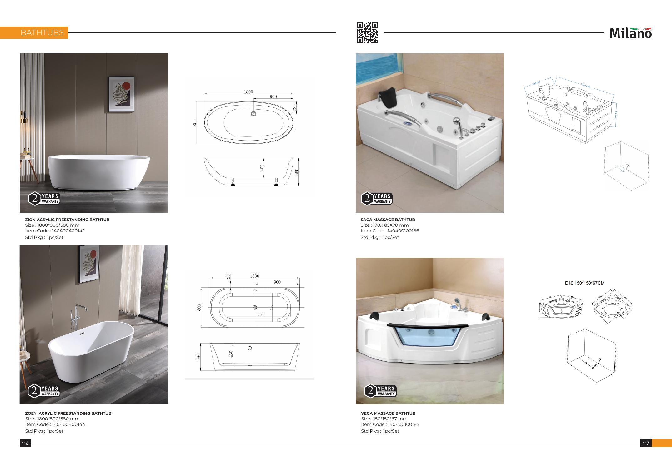 Built-in Alcove Bathtub