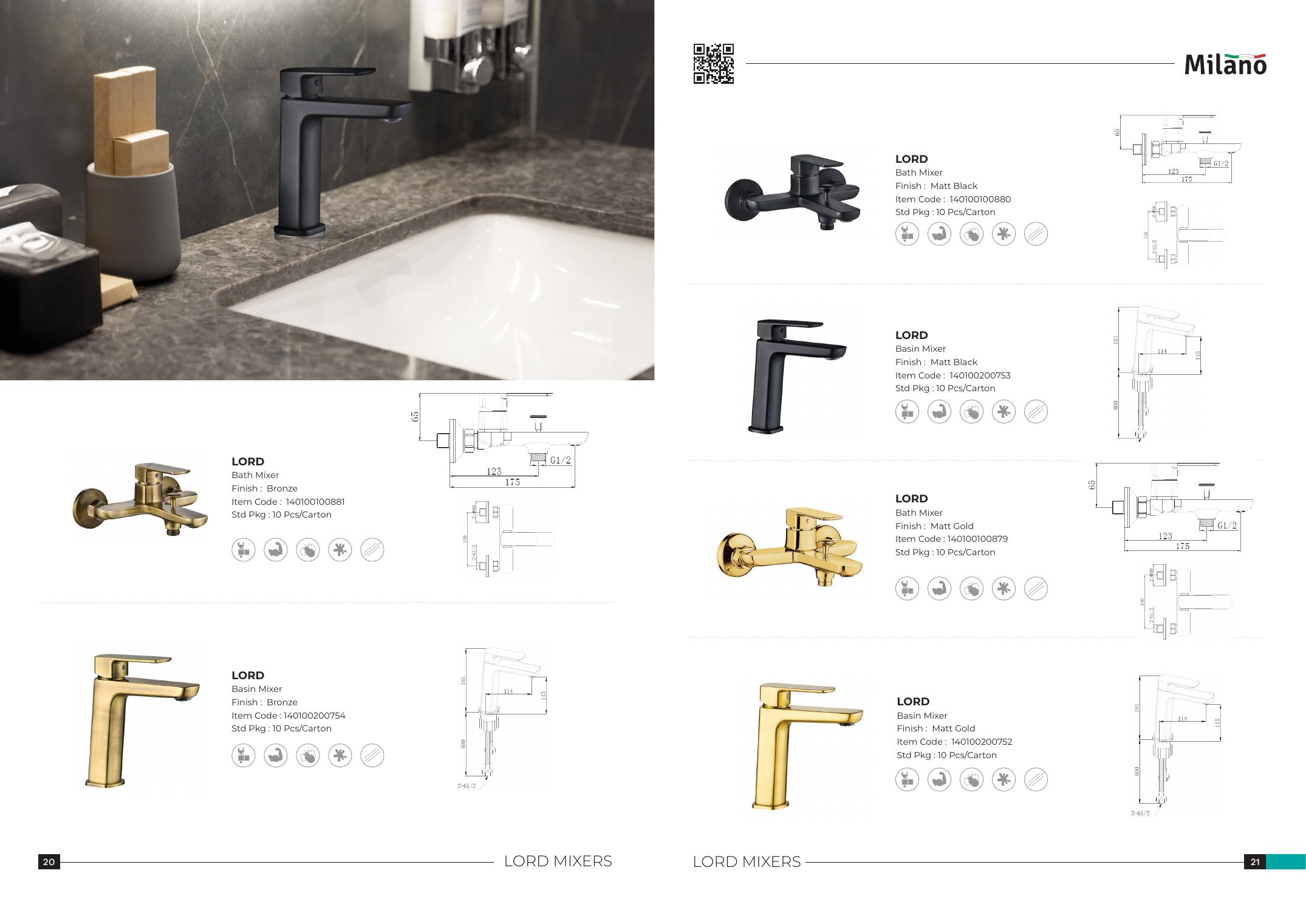 Lord Bath Mixer — Matt Black